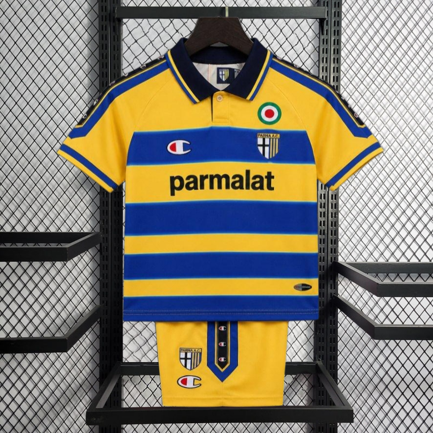 retro 1999-00 Parma Home retro Kids football jersey