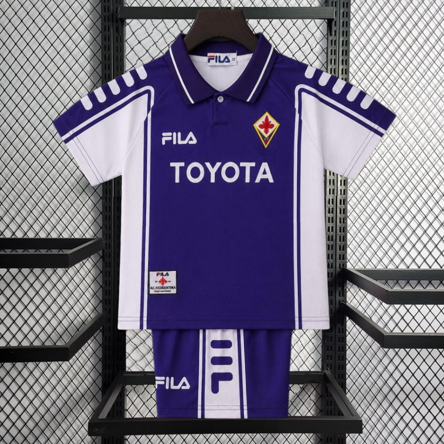 Retro KIDS 1999-00 KIDS Fiorentina Home retro Football jersey