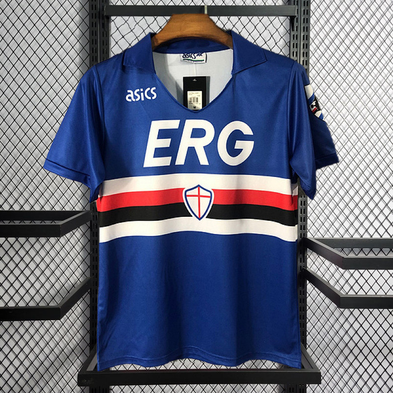 Retro 1990-91 Sampdoria Home Retro Football jersey
