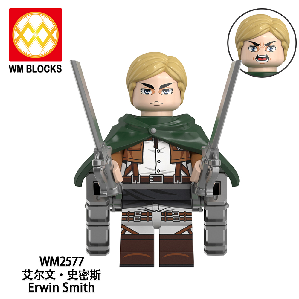 WM6165 lego Anime Attack on Titan Annie leonhart erwin zoe mini figures juguetes mini toys building blocks sets Toys for kids