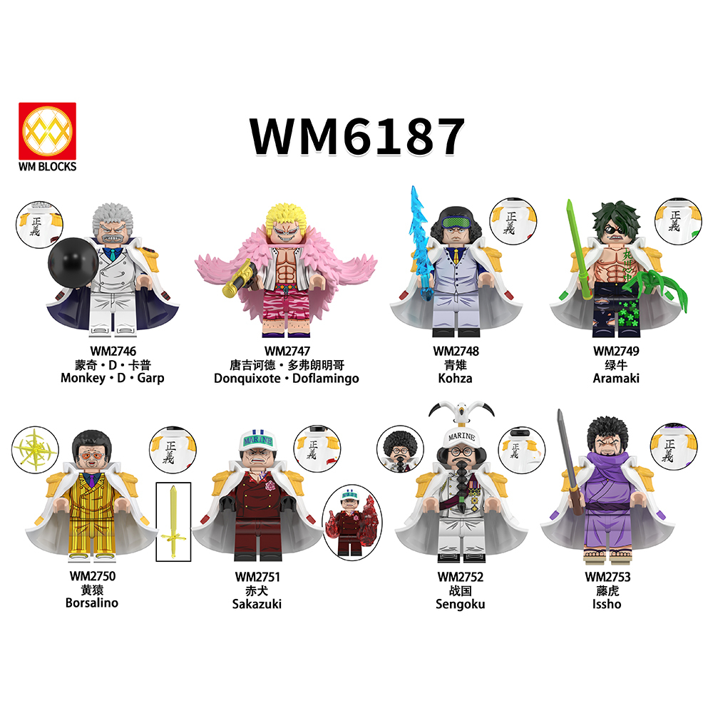 WM6187 lego Anime ONE PIECE luffy nami sanji Monkey mini figures juguetes mini toys building blocks sets Toys for kids