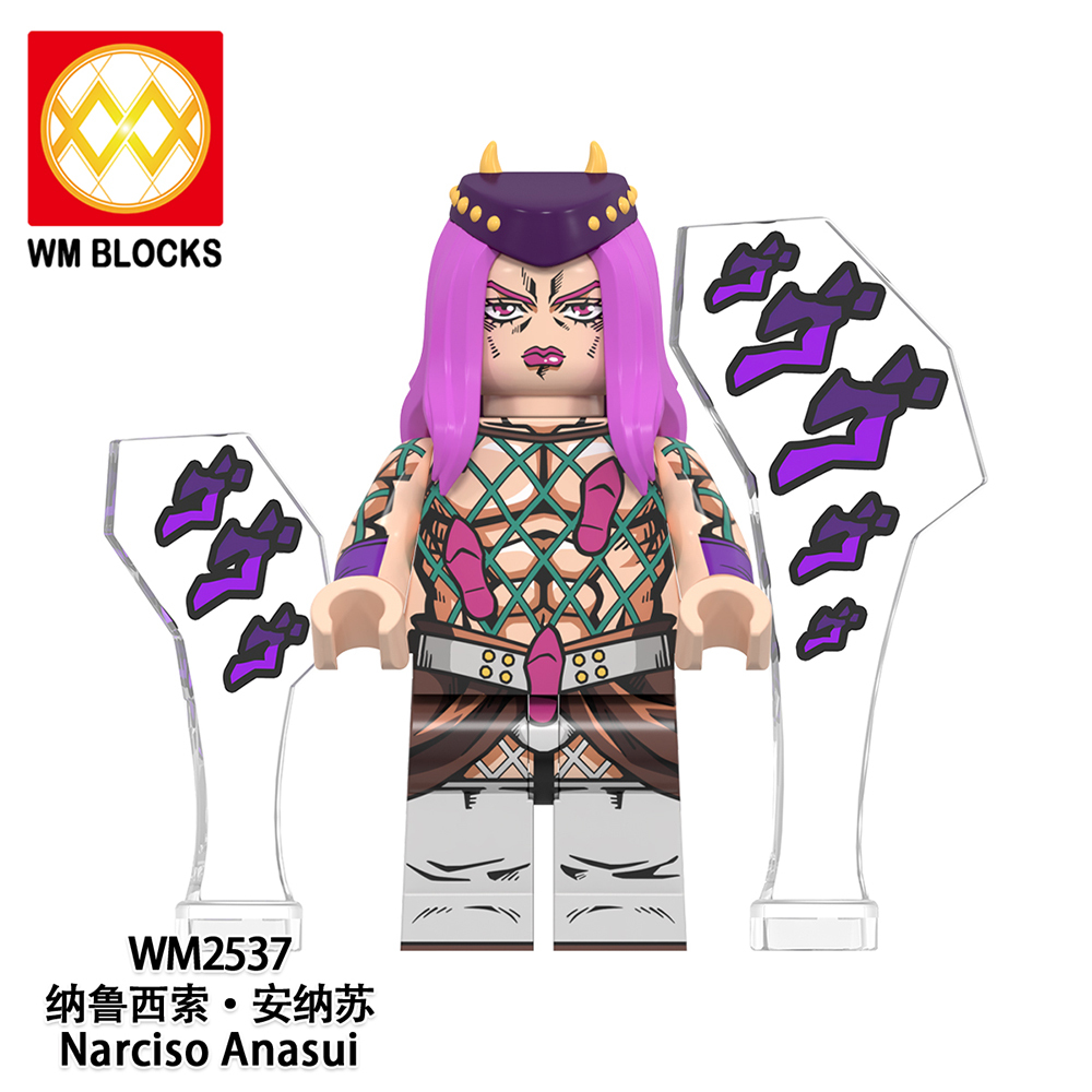 WM6160 lego Anime JoJo's Bizarre Adventure Kujo jotaro mini figures juguetes mini toys building blocks sets Toys for kids