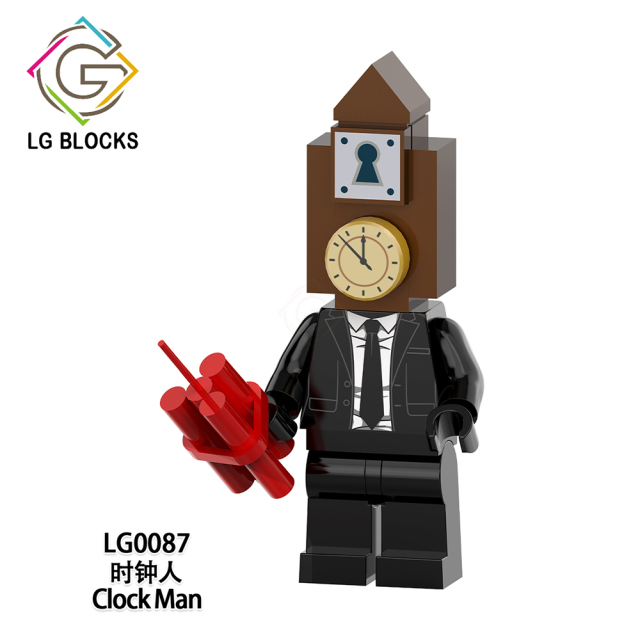LG1013 Skibidi Toilet Game Series Characters Titan Clockman Clock Man TV Educational Minifigures Building Blocks Gift For Children Toys