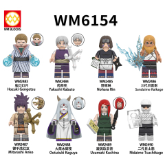 WM6154 lego Anime Naruto Yakushi kabuto Hozuki gengetsu Tenten mini figures juguetes mini toys building blocks sets Toys for kids