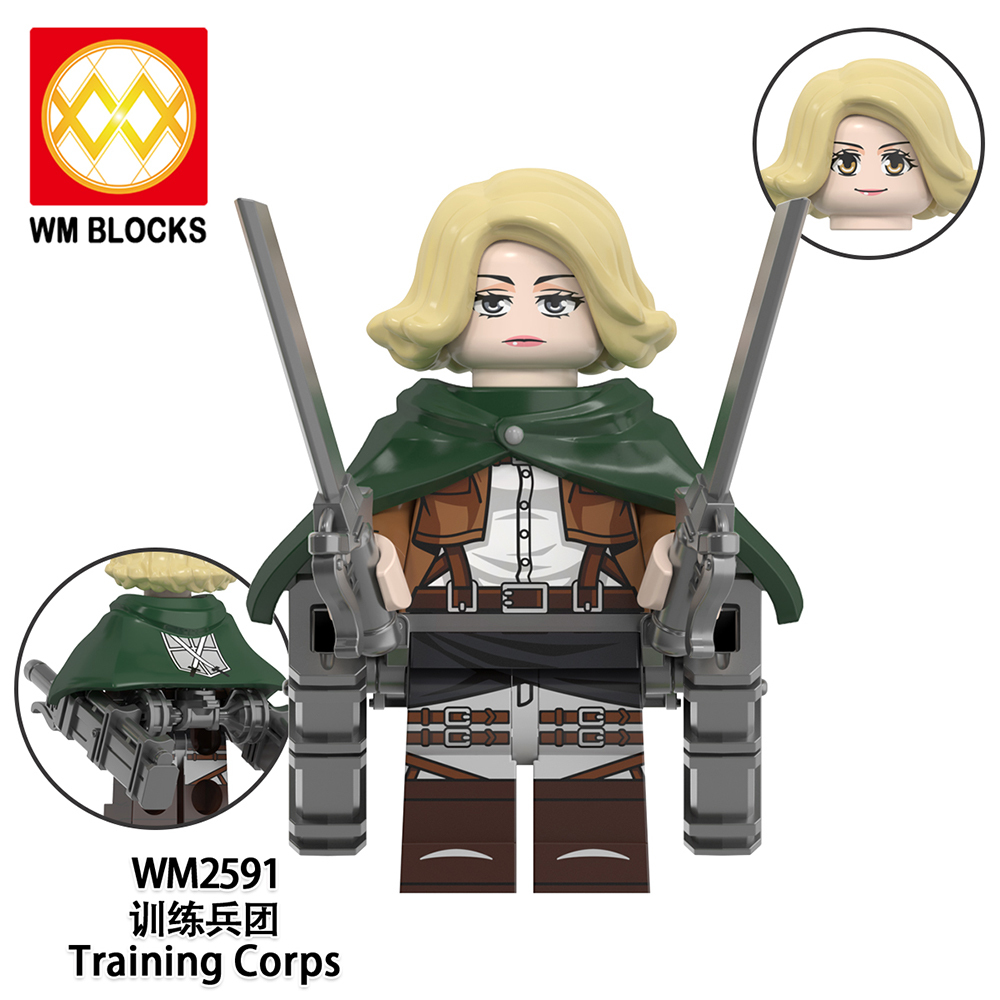WM6166 lego Anime Attack on Titan Annie leonhart erwin zoe mini figures juguetes mini toys building blocks sets Toys for kids