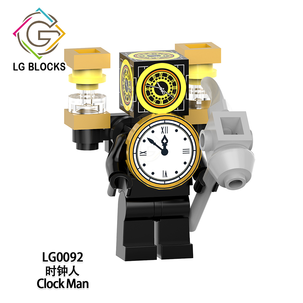 LG1013 Skibidi Toilet Game Series Characters Titan Clockman Clock Man TV Educational Minifigures Building Blocks Gift For Children Toys