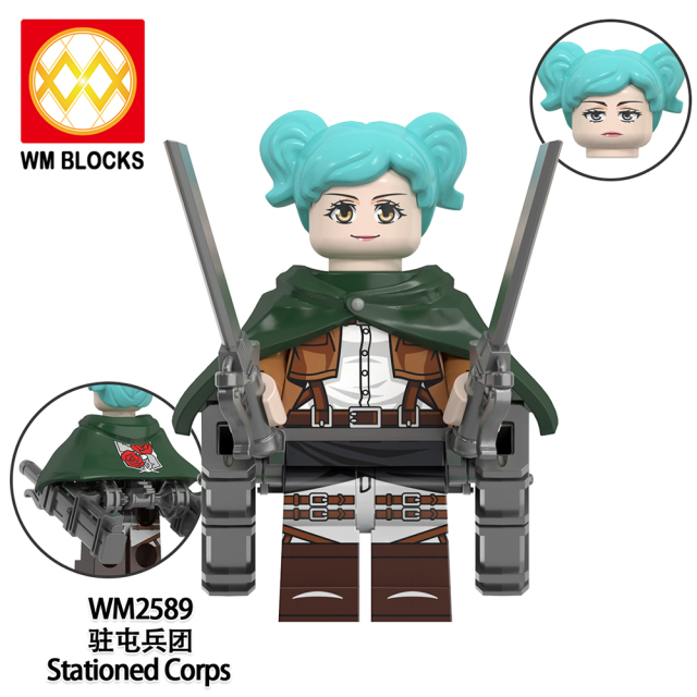 WM6166 lego Anime Attack on Titan Annie leonhart erwin zoe mini figures juguetes mini toys building blocks sets Toys for kids