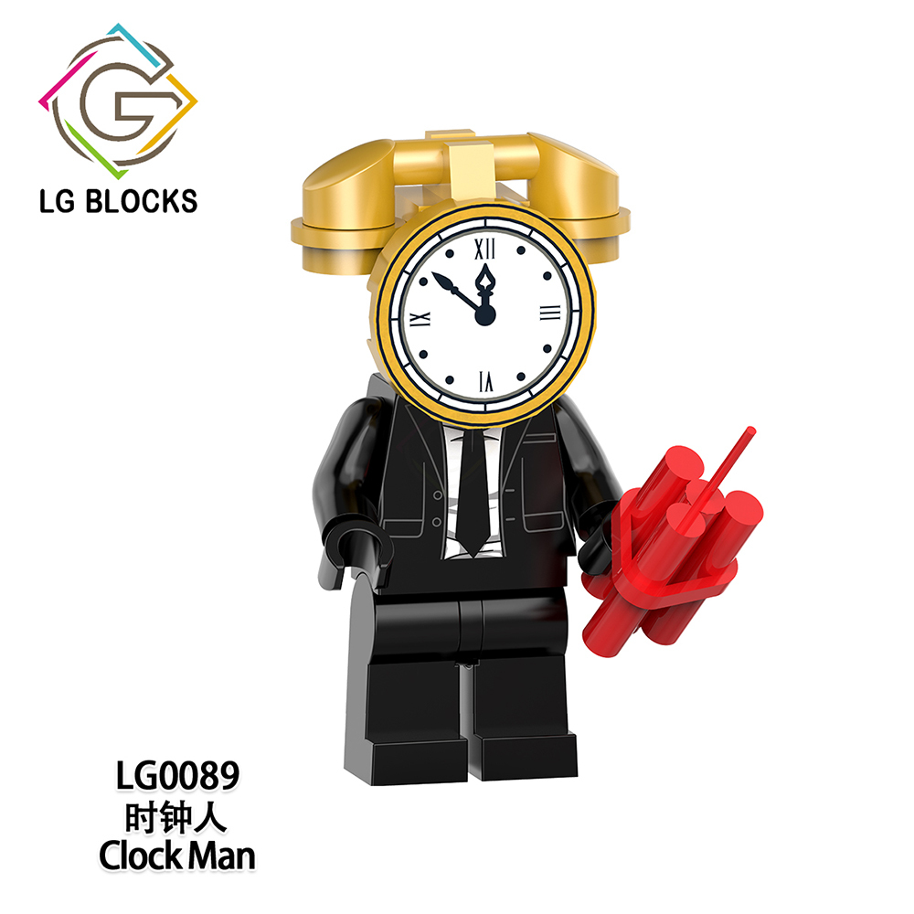LG1013 Skibidi Toilet Game Series Characters Titan Clockman Clock Man TV Educational Minifigures Building Blocks Gift For Children Toys