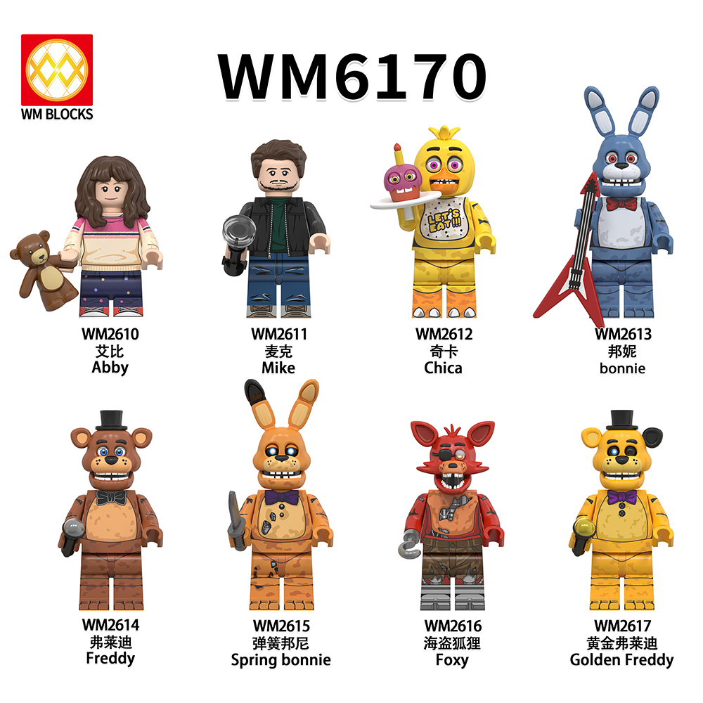 WM6170 lego FNAF five nights five nights at freddy's mini figures juguetes mini toys building blocks sets Toys for kids