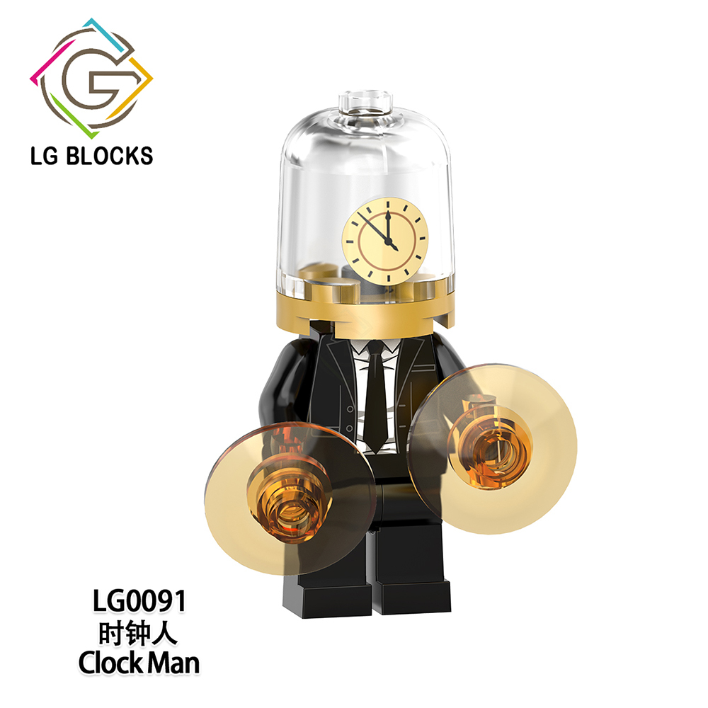 LG1013 Skibidi Toilet Game Series Characters Titan Clockman Clock Man TV Educational Minifigures Building Blocks Gift For Children Toys