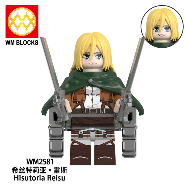 WM6165 lego Anime Attack on Titan Annie leonhart erwin zoe mini figures juguetes mini toys building blocks sets Toys for kids
