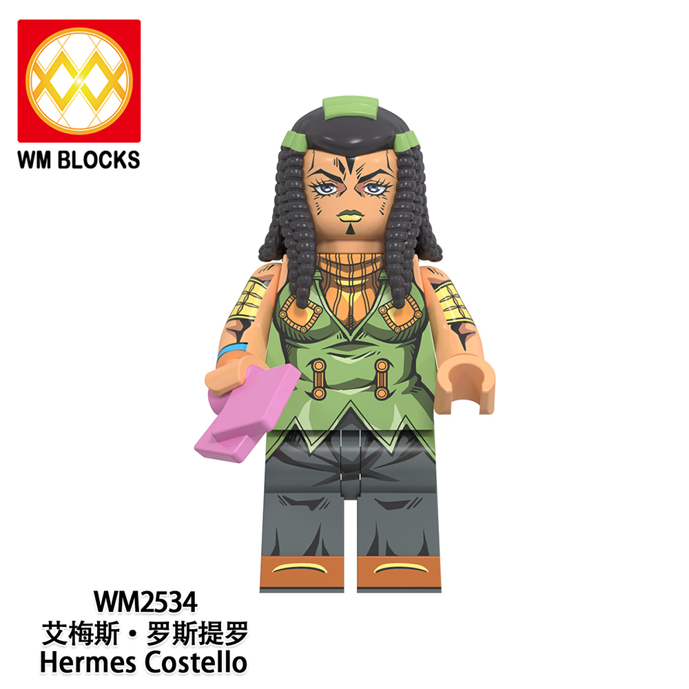 WM6160 lego Anime JoJo's Bizarre Adventure Kujo jotaro mini figures juguetes mini toys building blocks sets Toys for kids