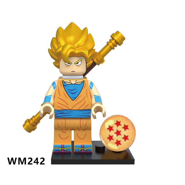 WM6029 Anime Dragon Ball goku Vegeta piccolo birusu broli buu mini figures juguetes mini toys building blocks sets Toys for kids