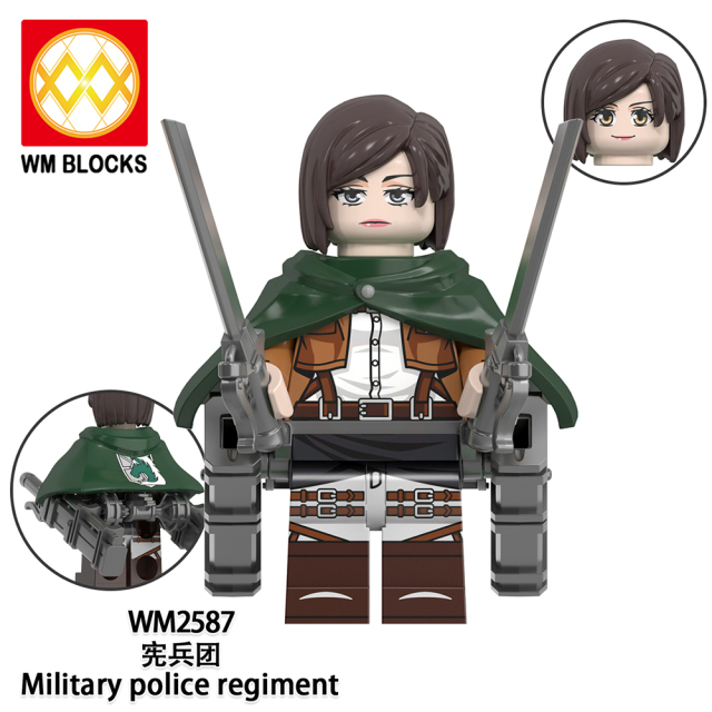 WM6166 lego Anime Attack on Titan Annie leonhart erwin zoe mini figures juguetes mini toys building blocks sets Toys for kids