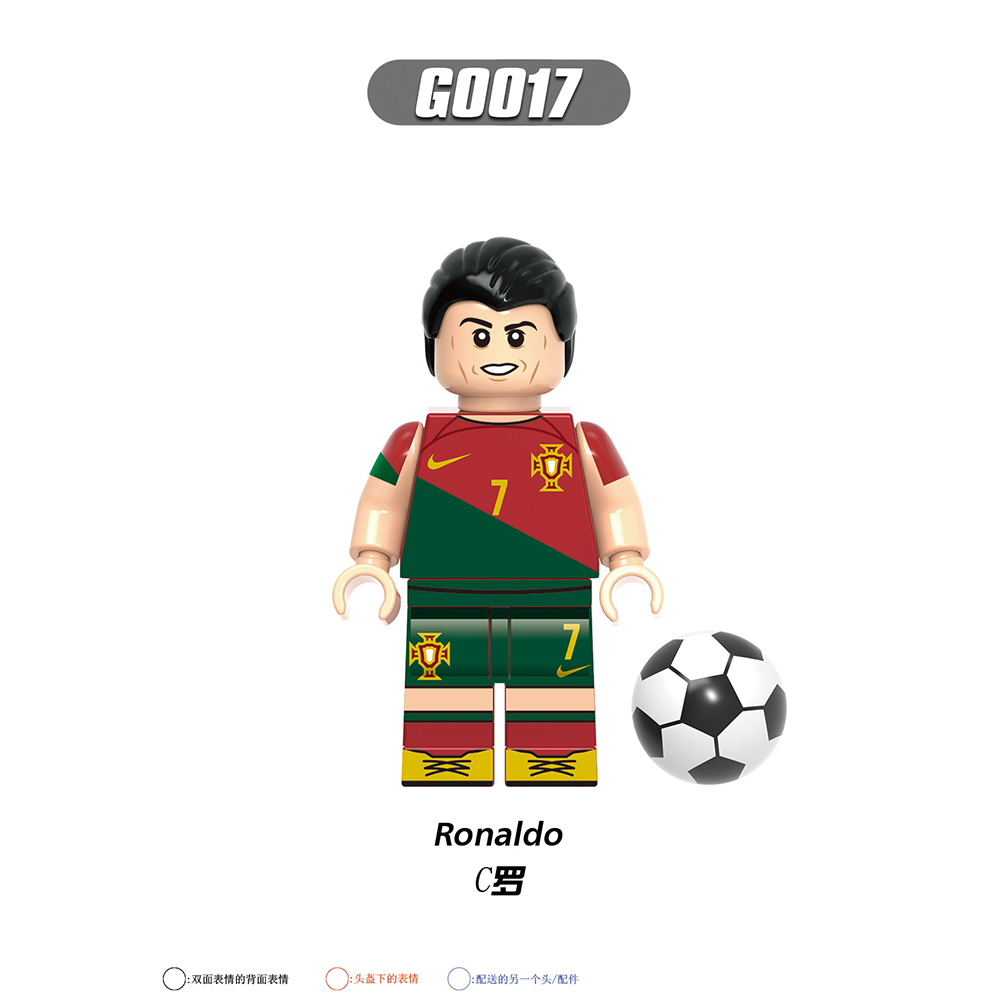 G0103 Soccer Football Player Mini Toys Benzema Ronaldo Neymar Gift Building Blocks Sets  Educational Toys For Kids