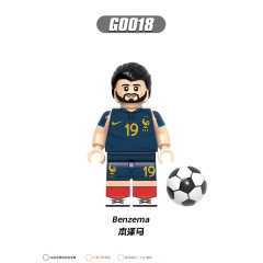 G0103 Soccer Football Player Mini Toys Benzema Ronaldo Neymar Gift Building Blocks Sets  Educational Toys For Kids