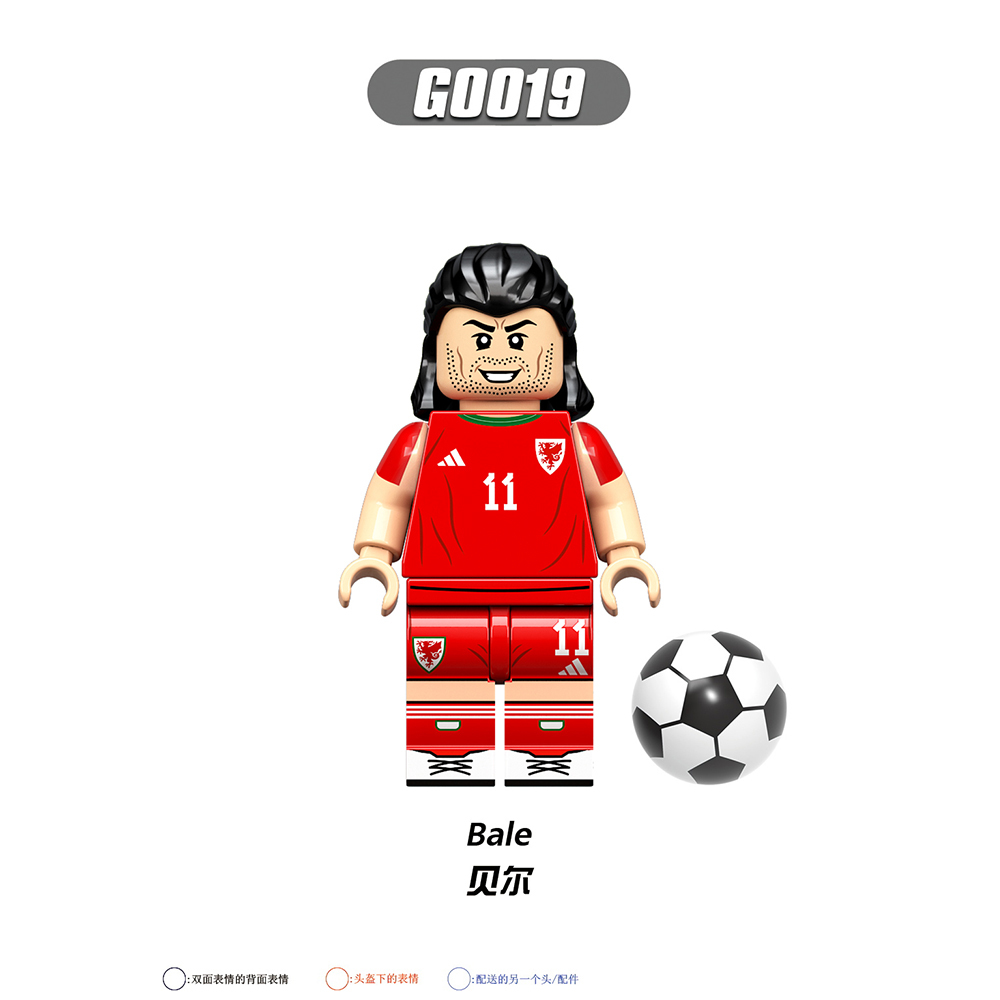 G0103 Soccer Football Player Mini Toys Benzema Ronaldo Neymar Gift Building Blocks Sets  Educational Toys For Kids