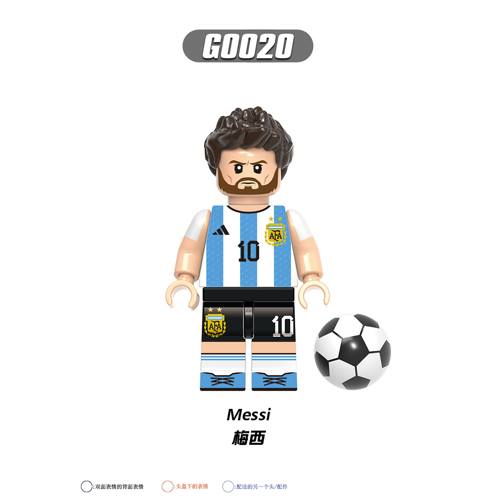 G0103 Soccer Football Player Mini Toys Benzema Ronaldo Neymar Gift Building Blocks Sets  Educational Toys For Kids