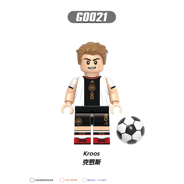 G0103 Soccer Football Player Mini Toys Benzema Ronaldo Neymar Gift Building Blocks Sets  Educational Toys For Kids