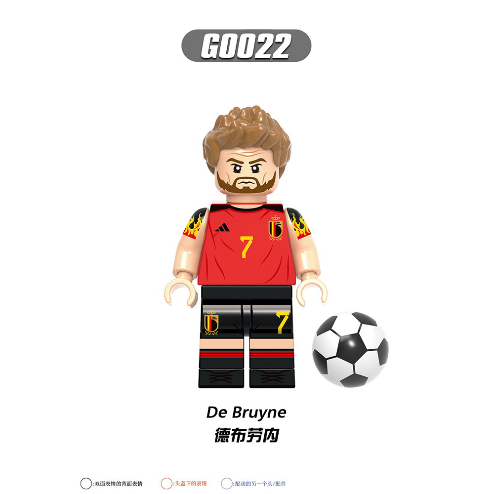 G0103 Soccer Football Player Mini Toys Benzema Ronaldo Neymar Gift Building Blocks Sets  Educational Toys For Kids