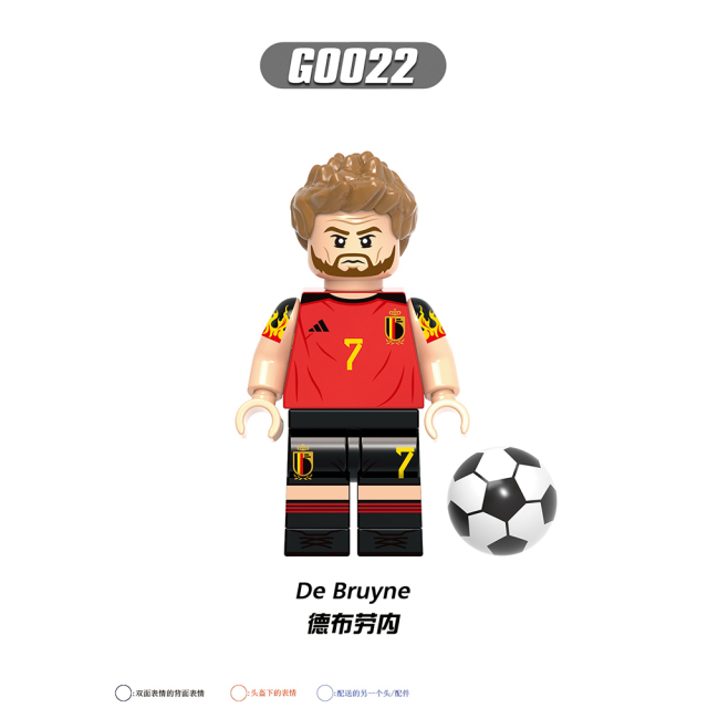 G0103 Soccer Football Player Mini Toys Benzema Ronaldo Neymar Gift Building Blocks Sets  Educational Toys For Kids