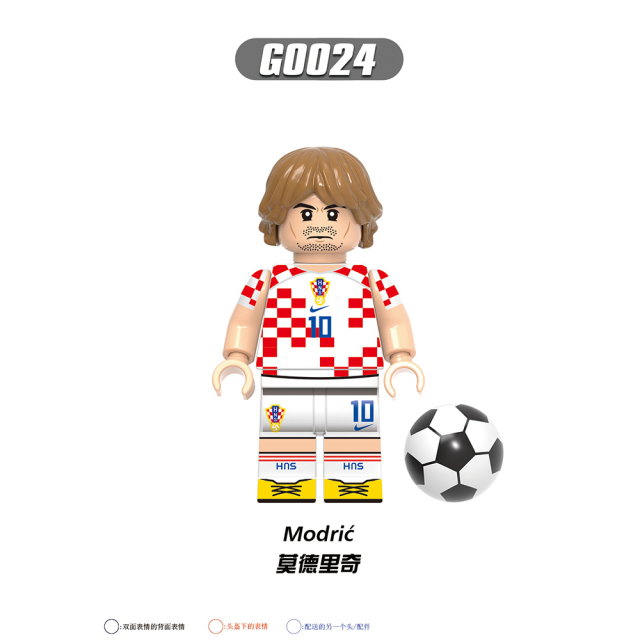 G0103 Soccer Football Player Mini Toys Benzema Ronaldo Neymar Gift Building Blocks Sets  Educational Toys For Kids