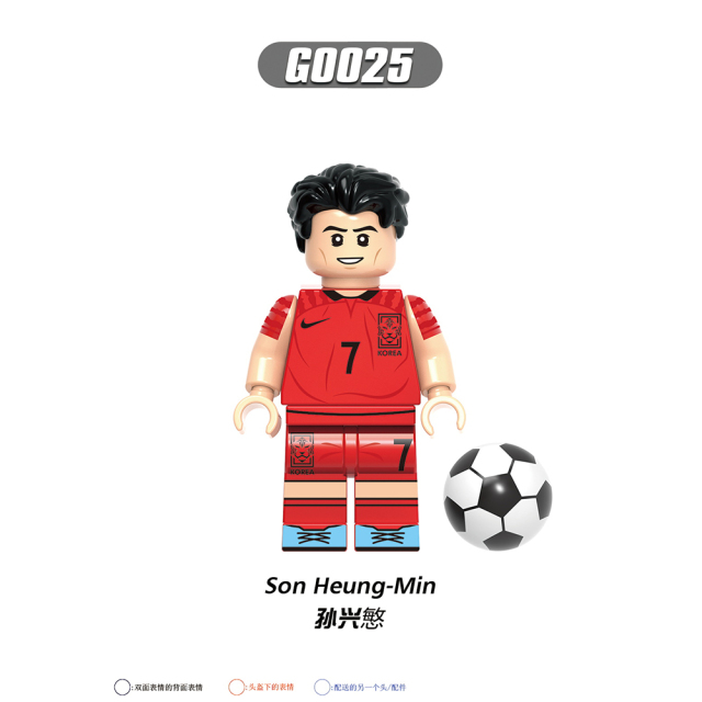 G0104 NEW Soccer Player Footballer Son Heung-Min Virgil Eriksen Mini Toys Minifigs Building Blocks Sets Gift Educational Toys For Kids