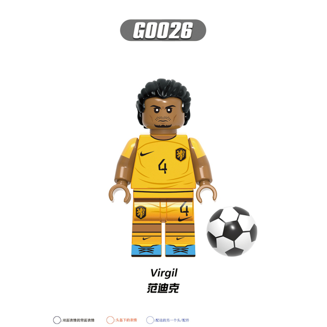 G0104 NEW Soccer Player Footballer Son Heung-Min Virgil Eriksen Mini Toys Minifigs Building Blocks Sets Gift Educational Toys For Kids