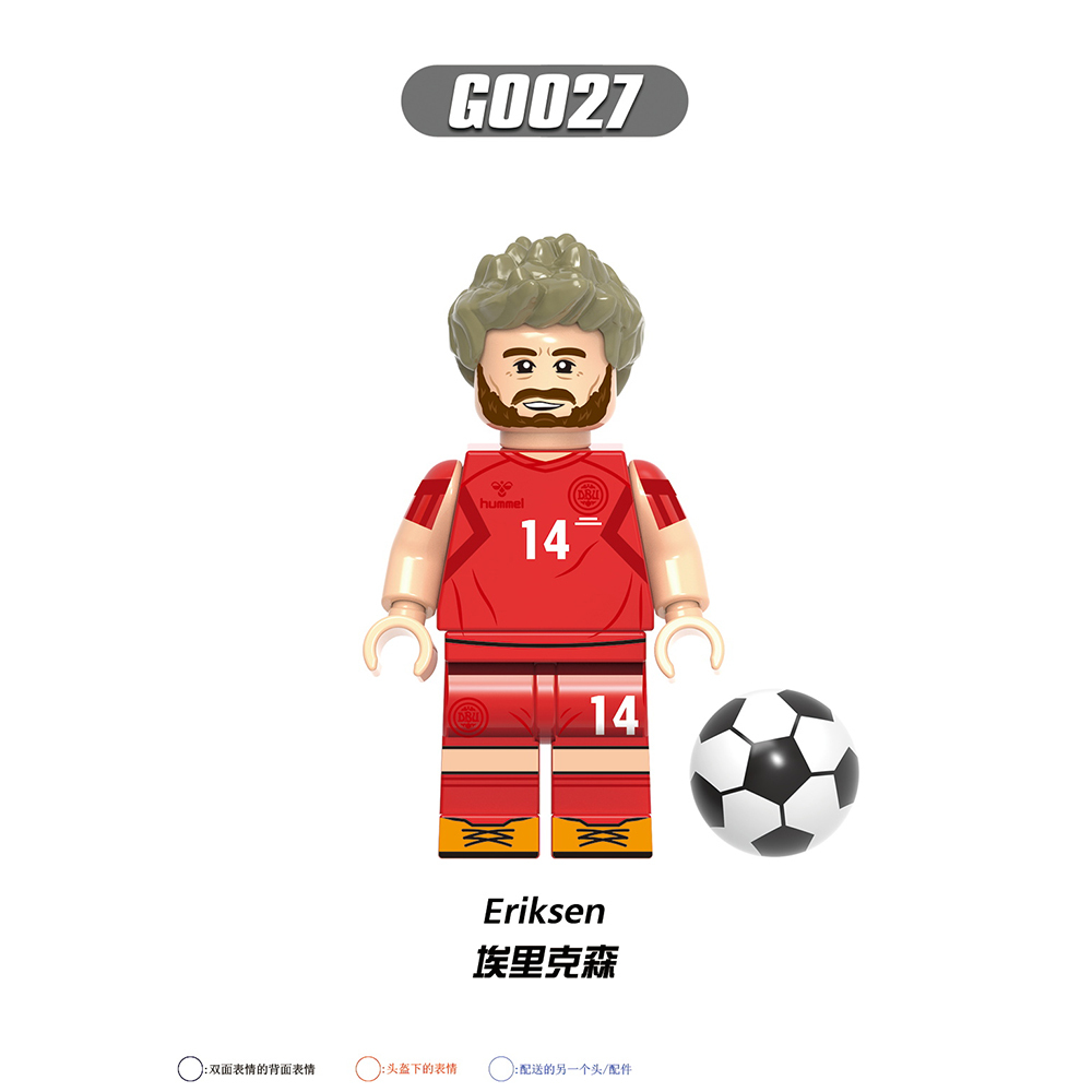 G0104 NEW Soccer Player Footballer Son Heung-Min Virgil Eriksen Mini Toys Minifigs Building Blocks Sets Gift Educational Toys For Kids