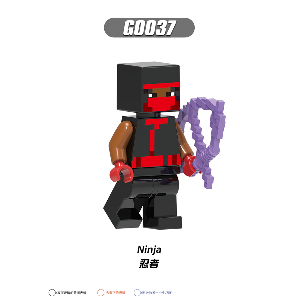 G0105 Game My World Diver Zombie Villager Hunter Figures Puzzle Creation DIY Gift Plastic Mini Building Block Sets Educational Anime Kids Toys