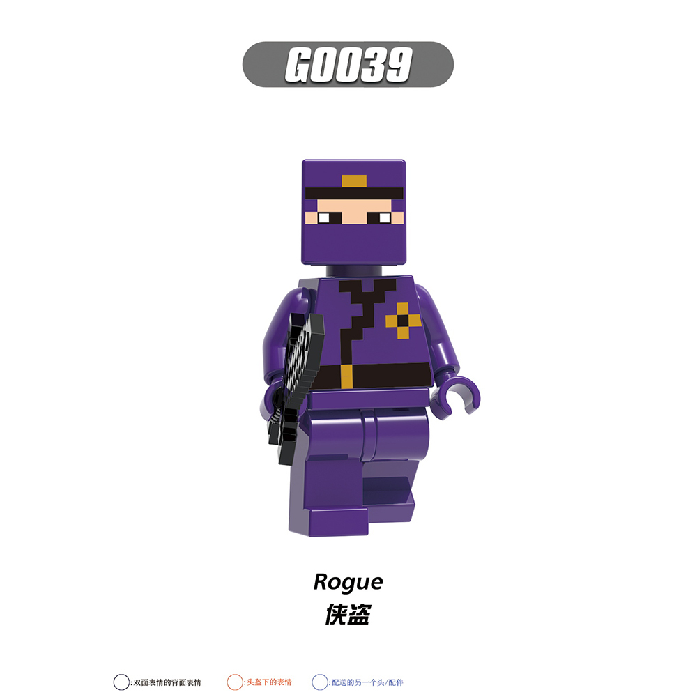 G0105 Game My World Diver Zombie Villager Hunter Figures Puzzle Creation DIY Gift Plastic Mini Building Block Sets Educational Anime Kids Toys