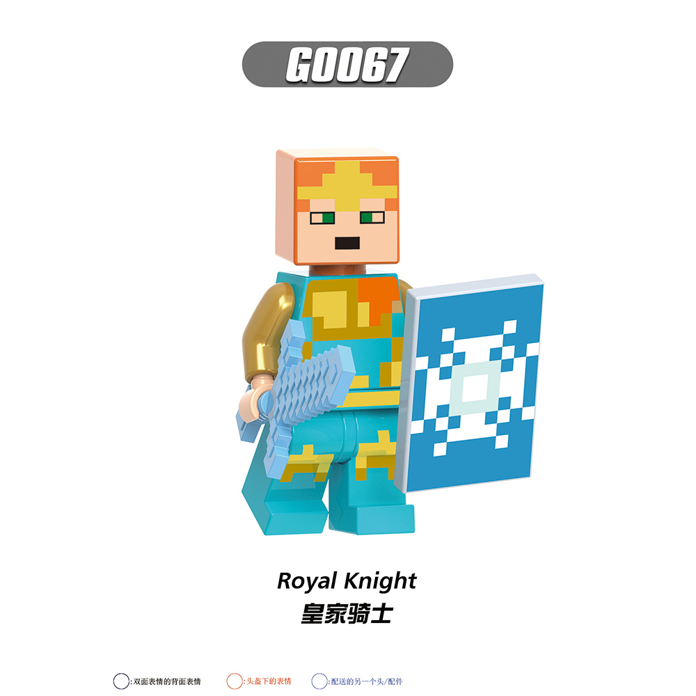 G0109 Game My World Ghast Horsebreeder Royal Knight Figures Puzzle Creation DIY Gift Plastic Mini Building Block Sets Educational Kids Toys