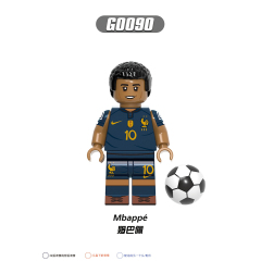 G0112 Soccer Football Star Player Messi Mbappé Ronaldo Maradona Muller Gift Building Blocks Sets Educational Kids Toys
