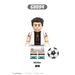 G0112 Soccer Football Star Player Messi Mbappé Ronaldo Maradona Muller Gift Building Blocks Sets Educational Kids Toys