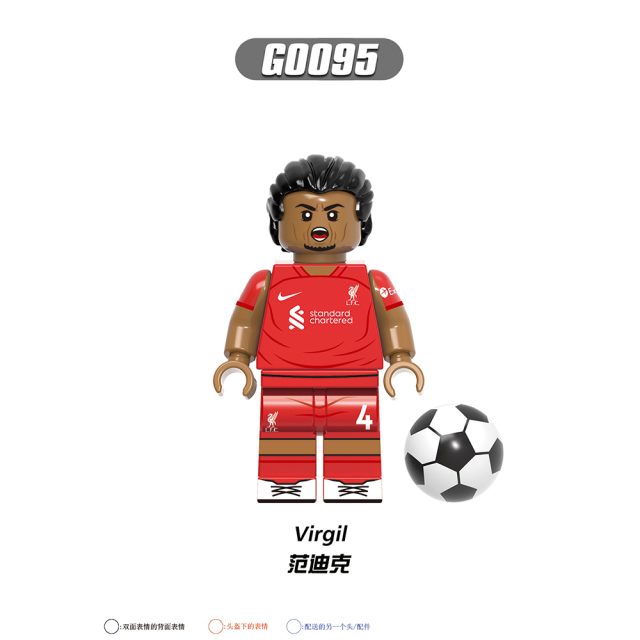 G0112 Soccer Football Star Player Messi Mbappé Ronaldo Maradona Muller Gift Building Blocks Sets Educational Kids Toys
