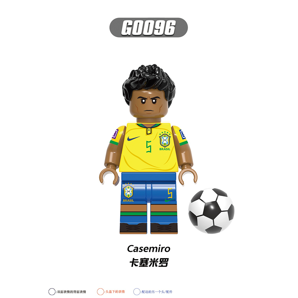 G0112 Soccer Football Star Player Messi Mbappé Ronaldo Maradona Muller Gift Building Blocks Sets Educational Kids Toys