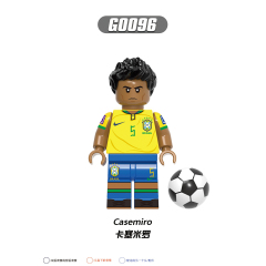 G0112 Soccer Football Star Player Messi Mbappé Ronaldo Maradona Muller Gift Building Blocks Sets Educational Kids Toys