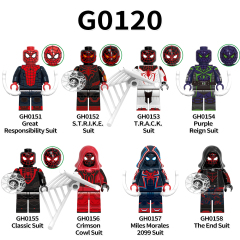 G0120  Marvel Comics Superhero Movie Crimson Cowl Suit Great Responsibility Suit Mini Toys Juguetes Gift Building Blocks Sets Toys For Kids