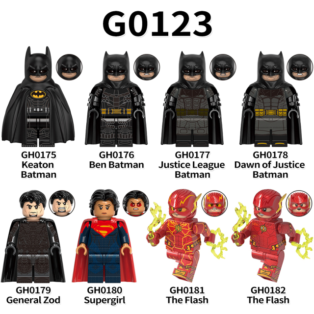 G0123 DC Comics Superhero Movie Keaton Ben Justice League Batman Supergirl The Flash Mini Toys Juguetes Gift Building Blocks Sets Toys For Kids