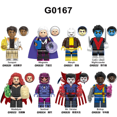 G0167 Marvel Comics Superhero Movie Sunspot Magneto Morph Mini Toys Juguetes Gift Building Blocks Sets Toys For Kids