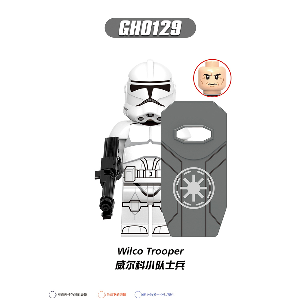 G0117 Star Wars Wrecker Hunter Wilco Trooper Cody Thorn Fox Figures Gifts Puzzle Building Block Sets Educational Toys Kids