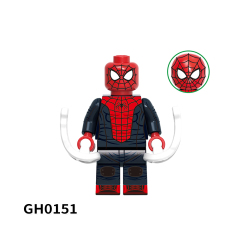 G0120  Marvel Comics Superhero Movie Crimson Cowl Suit Great Responsibility Suit Mini Toys Juguetes Gift Building Blocks Sets Toys For Kids