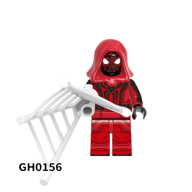G0120  Marvel Comics Superhero Movie Crimson Cowl Suit Great Responsibility Suit Mini Toys Juguetes Gift Building Blocks Sets Toys For Kids