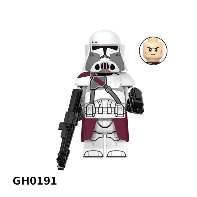 G0125 Star Wars Movies Mini Commander Bacara 212th 414st Scout Clone Troopers Children Gift Plastic  Figures Building Block Bricks Toys