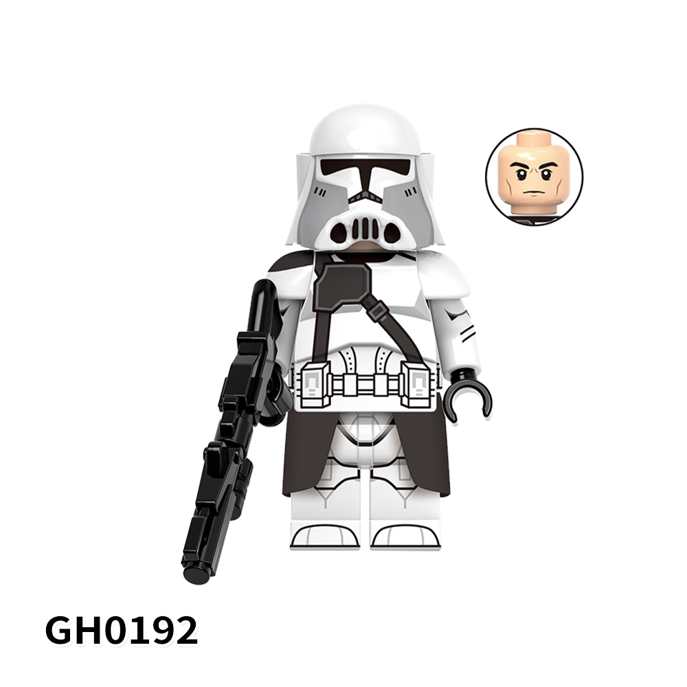G0125 Star Wars Movies Mini Commander Bacara 212th 414st Scout Clone Troopers Children Gift Plastic  Figures Building Block Bricks Toys