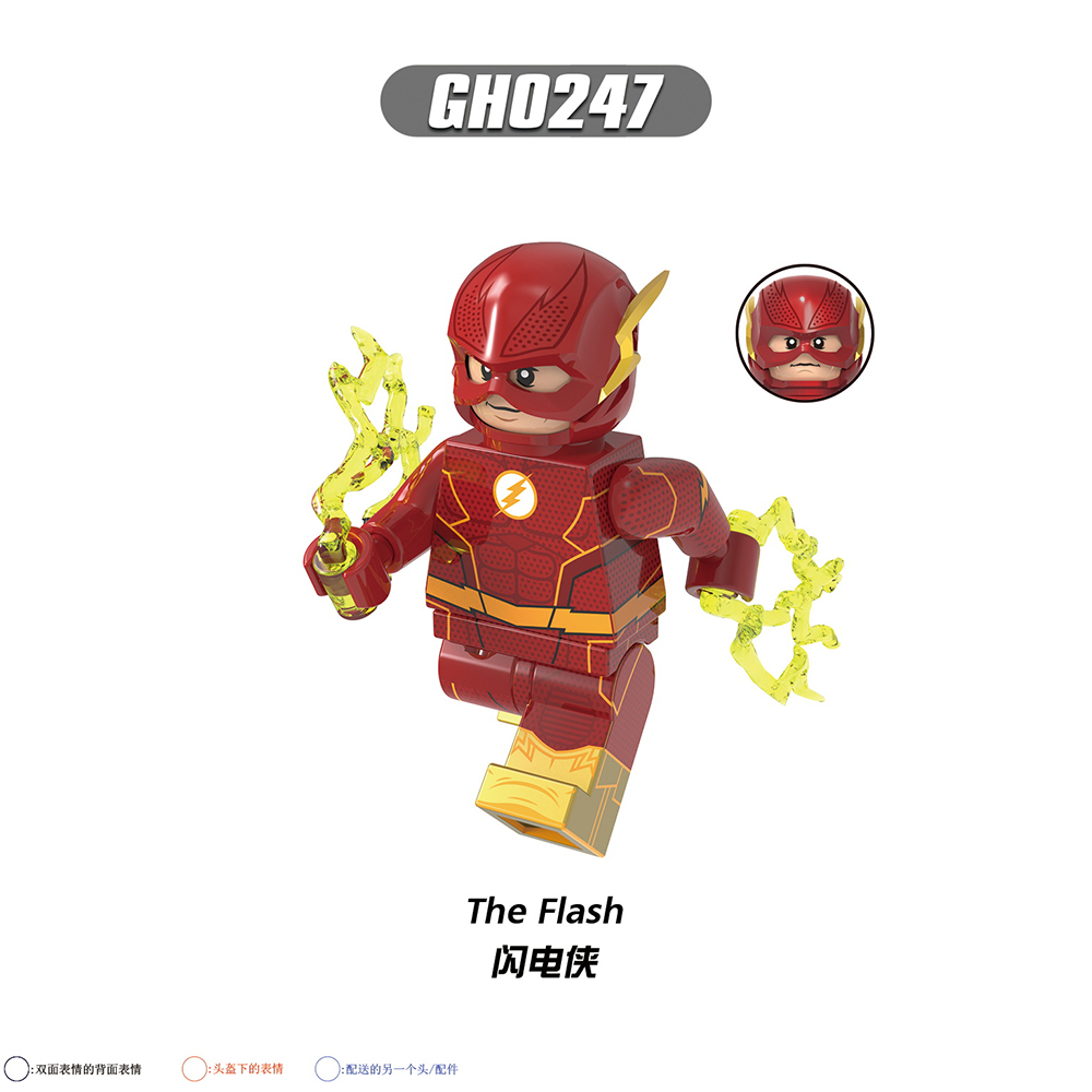 G0132 Movie DC Comic SuperHero The Flash Reverse Flash Zoom Reverse Flash Mini Action Building Blocks Plastic Kids Toys