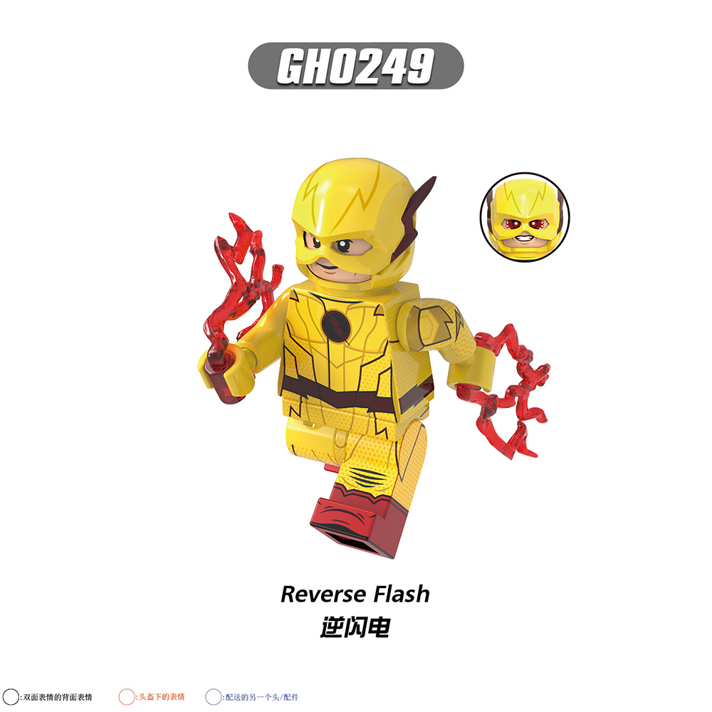 G0132 Movie DC Comic SuperHero The Flash Reverse Flash Zoom Reverse Flash Mini Action Building Blocks Plastic Kids Toys