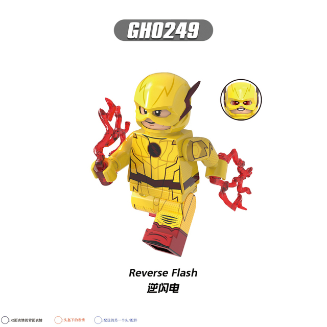 G0132 Movie DC Comic SuperHero The Flash Reverse Flash Zoom Reverse Flash Mini Action Building Blocks Plastic Kids Toys