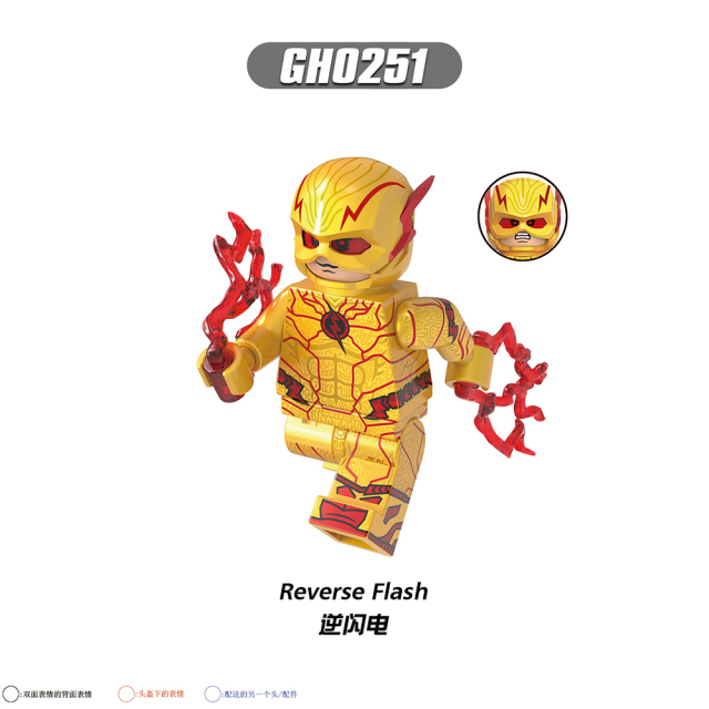 G0132 Movie DC Comic SuperHero The Flash Reverse Flash Zoom Reverse Flash Mini Action Building Blocks Plastic Kids Toys