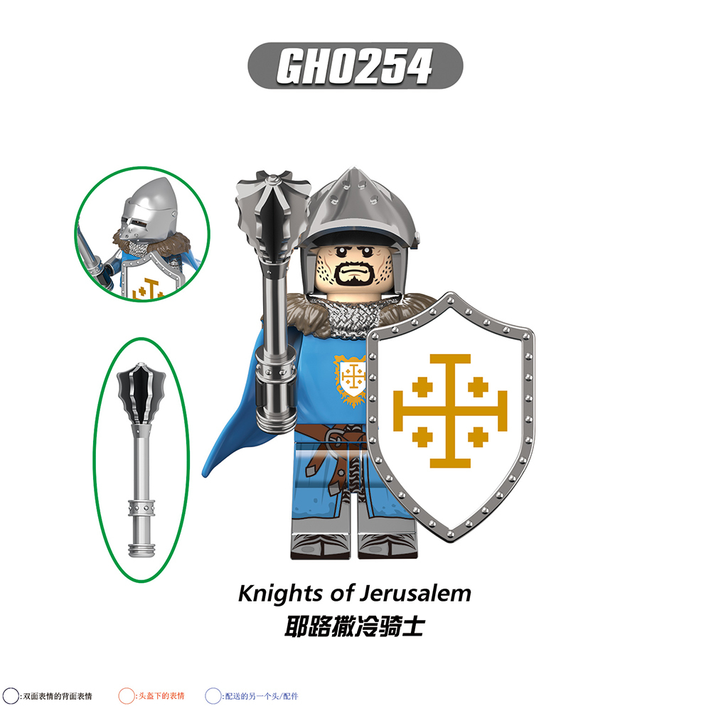G0133 Medieval Soldiers Military Knights Of Jerusalem Tripoli  Mini Building Blocks Action Figures Kid Gift Toys